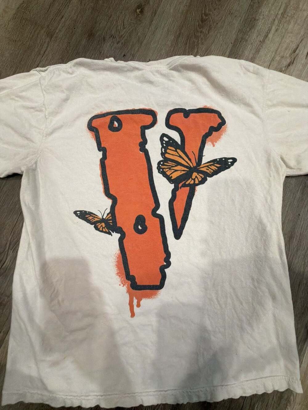 Vlone x Juice WRLD Butterfly T-Shirt Size L White